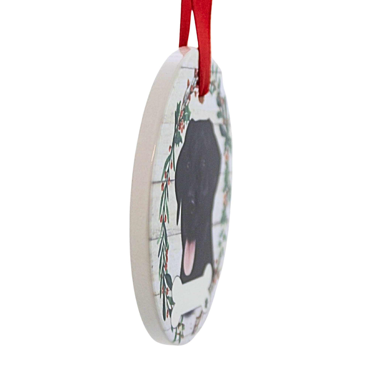 E & S Imports Ceramic Black Labrador Ornament - - SBKGifts.com