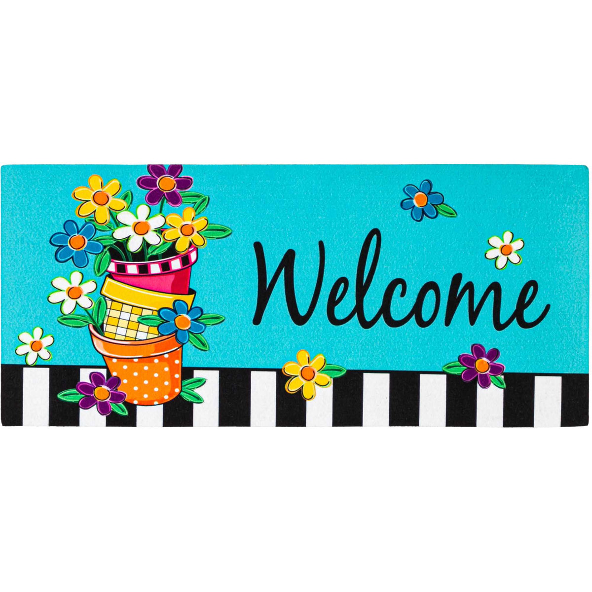 (61609) Stacked Spring Flower Pots Mat