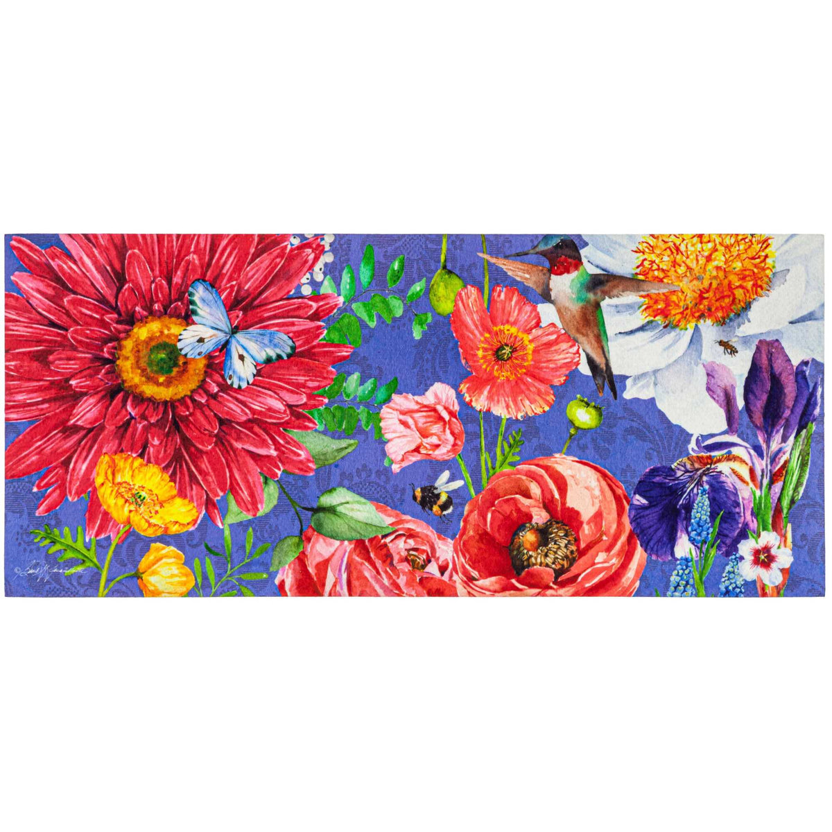 (61610) English Garden Florals Mat