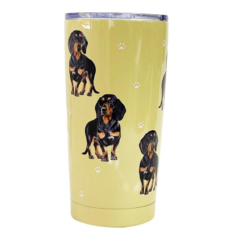 E & S Imports Dachshund Black Serengeti Tumbler - One Tumbler 7 Inch, 18/8 Stainless Steel - Hot Or Cold Drinks 11514 (61612)