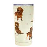 E & S Imports Dachshund Red Serengeti Tumbler - One Tumbler 7 Inch, 18/8 Stainless Steel - Hot Of Cold Beverages 11513 (61613)