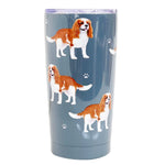 E & S Imports King Charles Cavalier Serengeti Tumbler - One Tumbler 7 Inch, 18/8 Stainless Steel - Hot & Cold Beverages 11518 (61614)