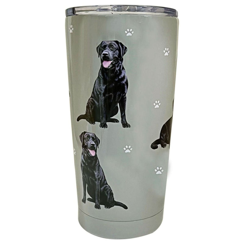 E & S Imports Labrador, Black Serengeti Tumbler - One Tumbler 7 Inch, 18/8 Stainless Steel - Hot Or Cold Beverages 11521 (61616)