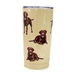 E & S Imports Labrador Chocolate Serengeti Tumbler - One Tumbler 7 Inch, 18/8 Stainless Steel - Hot Or Cold Beverages 11522 (61618)