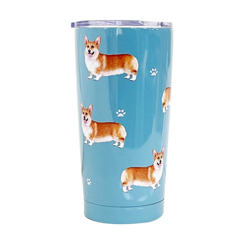 E & S Imports Welsh Corgi Serengeti Tumbler - One Tumbler 7 Inch, 18/8 Stainless Steel - Hot Or Cold Beverages 115100 (61619)