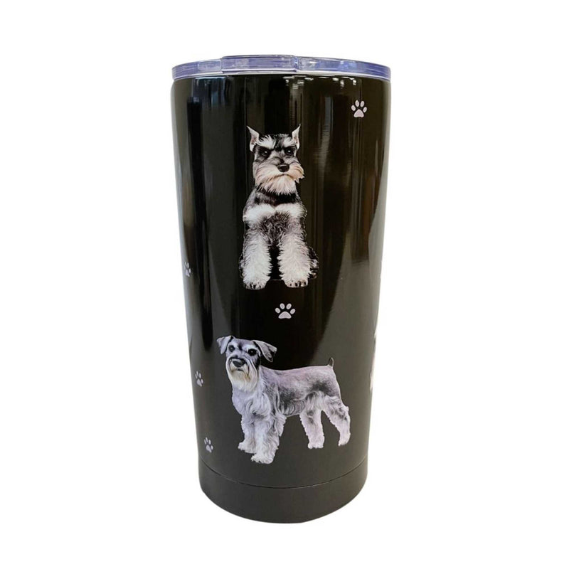 E & S Imports Schnauzer Serengeti Tumbler - One Tumbler 7 Inch, 18/8 Stainless Steel - Hot Of Cold Beverages 115105 (61621)