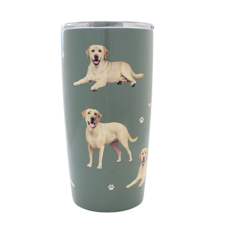 E & S Imports Labrador Yellow Serengeti Tumbler - One Tumbler 7 Inch, 18/8 Stainless Steel - Hot Or Cold Beverages 11520A (61622)