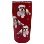 E & S Imports Shih Tzu Serengeti Tumbler - One Tumbler 7 Inch, 18/8 Stainless Steel - Hot Or Cold Beverages 11587 (61636)