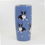 E & S Imports Boston Terrier Serengeti Tumbler - One Tumbler 7 Inch, 18/8 Stainless Steel - Hot Or Cold Beverages 11576 (61637)