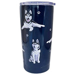 E & S Imports Siberian Husky Serengeti Tumbler - One Tumbler 7 Inch, 18/8 Stainless Steel - Hot Or Cold Beverages 11540 (61643)