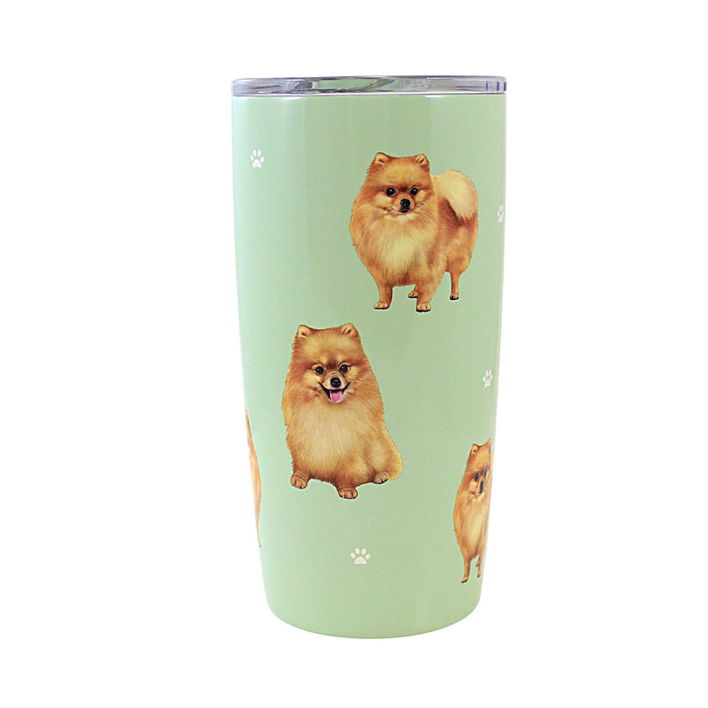 E & S Imports Pomeranian Serengeti Tumbler - One Tumbler 7 Inch, 18/8 Stainless Steel - Hot Or Cold Beverages 11527 (61645)