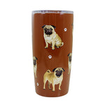 E & S Imports Pug Serengeti Tumbler - One Tumbler 7 Inch, 18/8 Stainless Steel - Hot Or Cold Beverages 11531 (61647)