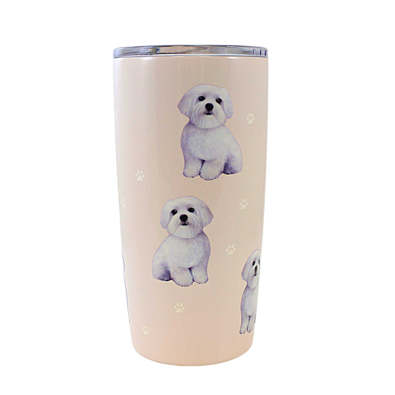 E & S Imports Maltese Serengeti Tumbler - One Tumbler 7 Inch, 18/8 Stainless Steel - Hot Or Cold Beverages 11524 (61649)