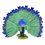Kubla Craft Blue Fan Peacock Box - - SBKGifts.com