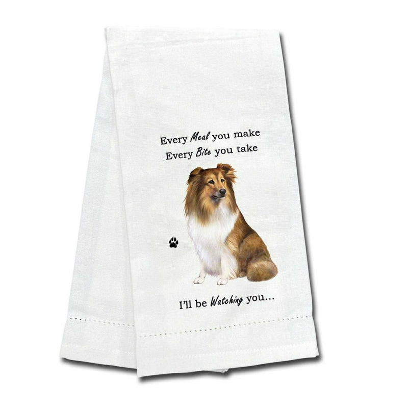 E & S Imports Sheltie Kitchen Towel - One Towel 26 Inch, - Dog Puppy Paw 71137 (61729)