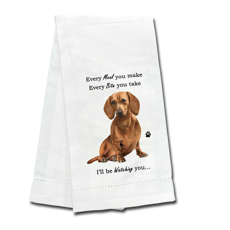 E & S Imports Red Dachshund Kitchen Towel - One Towel 26 Inch, - Dog Puppy Paw 71113 (61734)