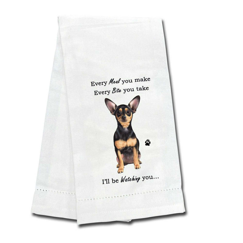 E & S Imports Black Chihuahua Kitchen Towel - One Towel 26 Inch, - Dog Puppy Paw 71111 (61735)