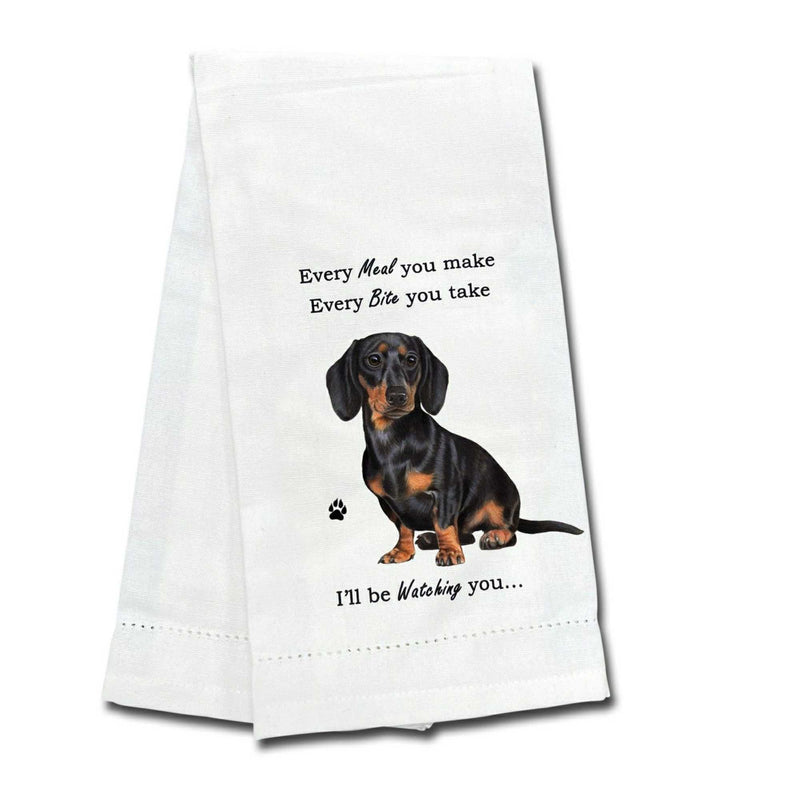 E & S Imports Black Dachshund Kitchen Towel - One Towel 26 Inch, - Dog Puppy Paw 71114 (61736)