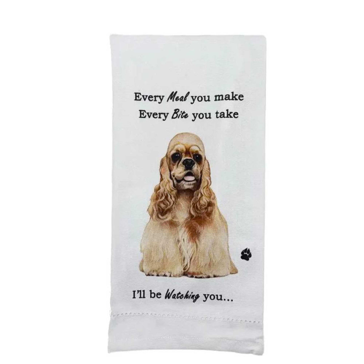 (61737) Buff Cocker Spaniel Kitchen Towel