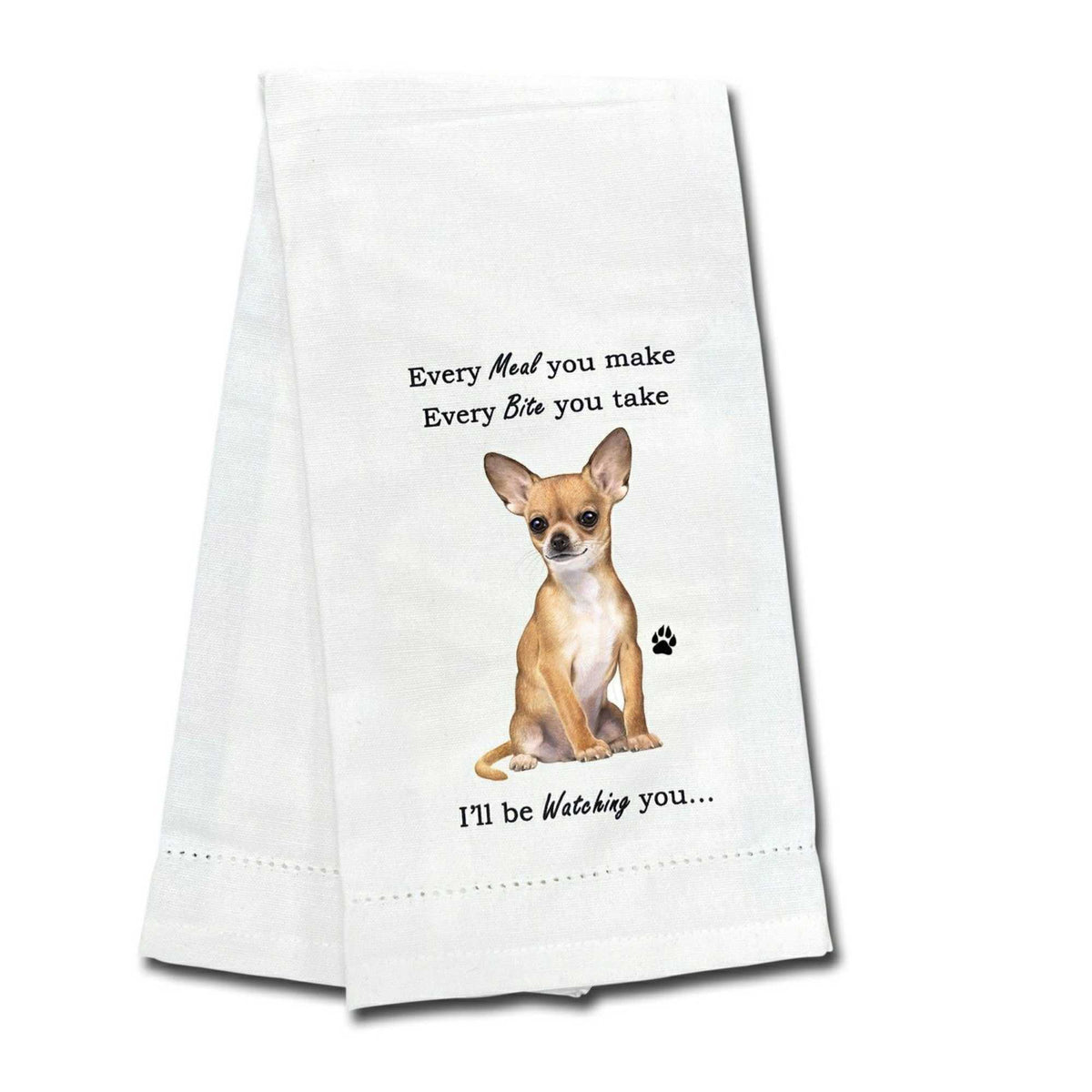 (61738) Tan Chihuahua Kitchen Towel