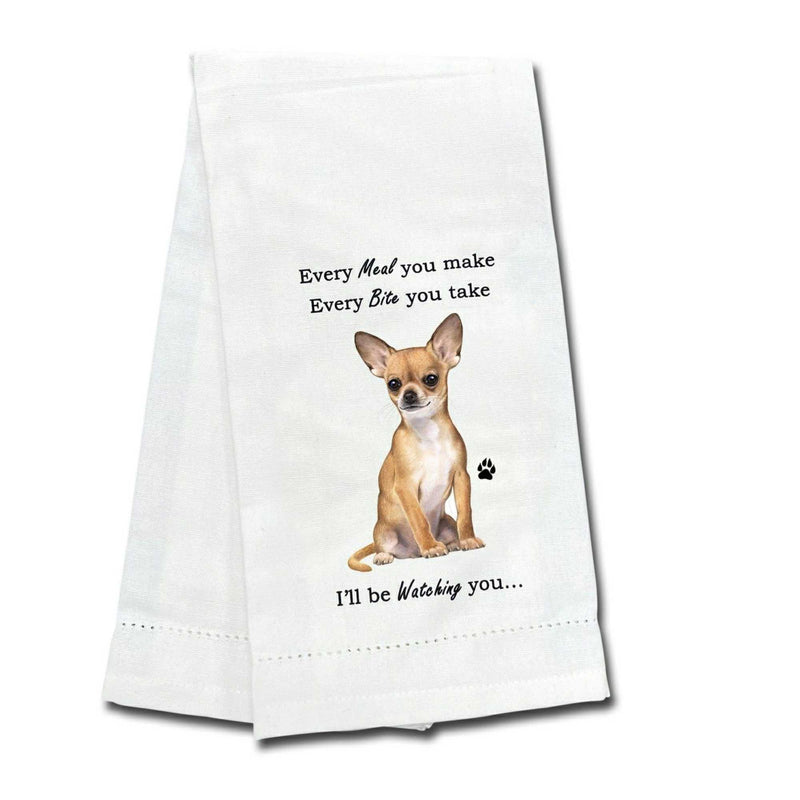E & S Imports Tan Chihuahua Kitchen Towel - One Towel 26 Inch, - Dog Puppy Paw 71110 (61738)