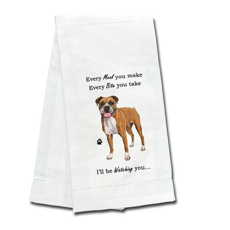 E & S Imports Boxer Uncropped Kitchen Towel - One Towel 26 Inch, - Dog Puppy Paw 7116 (61740)