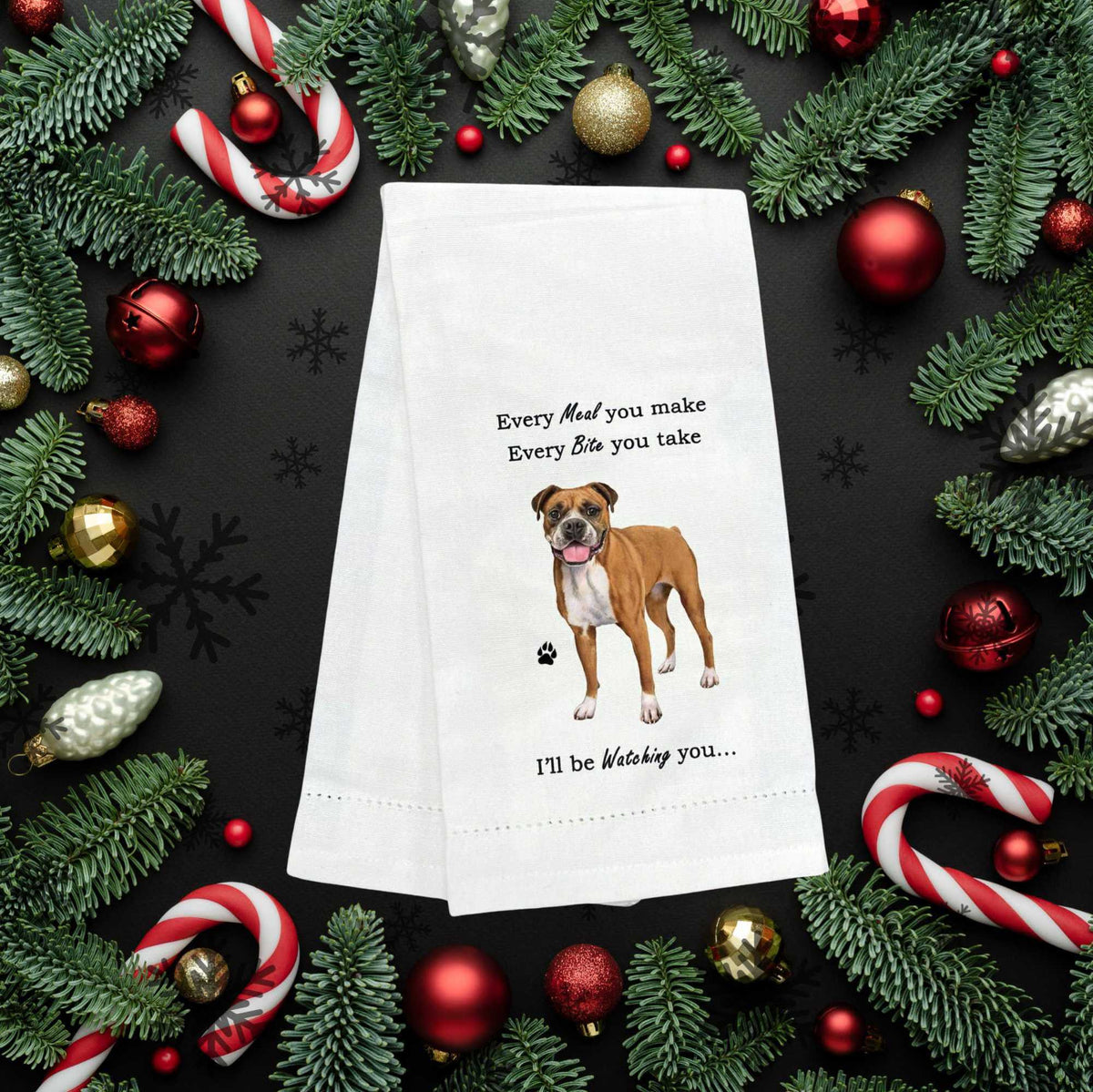 E & S Imports Boxer Uncropped Kitchen Towel - - SBKGifts.com