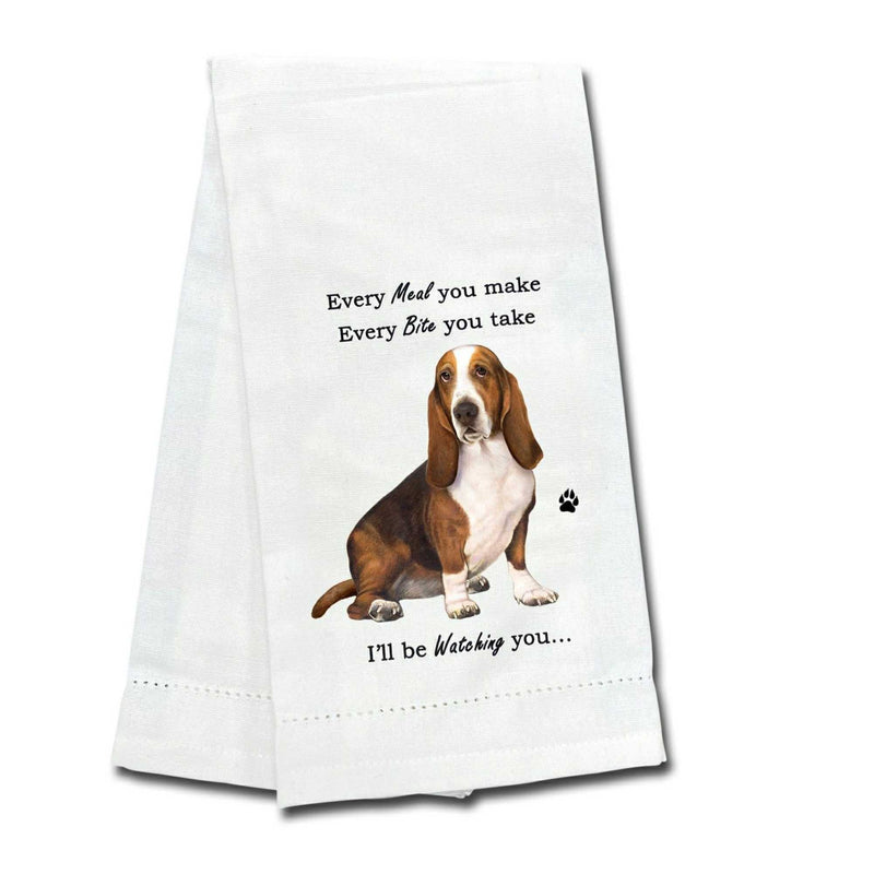 E & S Imports Basset Hound Kitchen Towel - One Towel 26 Inch, - Dog Puppy Paw 7112 (61741)