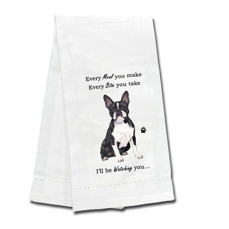 E & S Imports Boston Terrier Kitchen Towel - One Towel 26 Inch, - Dog Puppy Paw 71176 (61743)