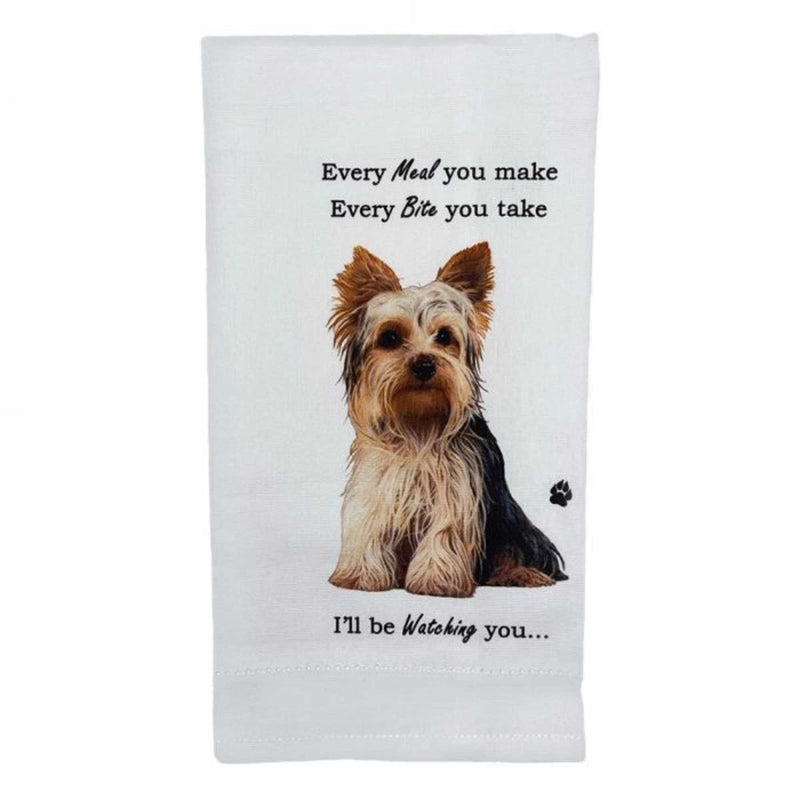 E & S Imports Yorkie Kitchen Towel - One Towel 26 Inch, - Dog Puppy Paw 71146 (61752)