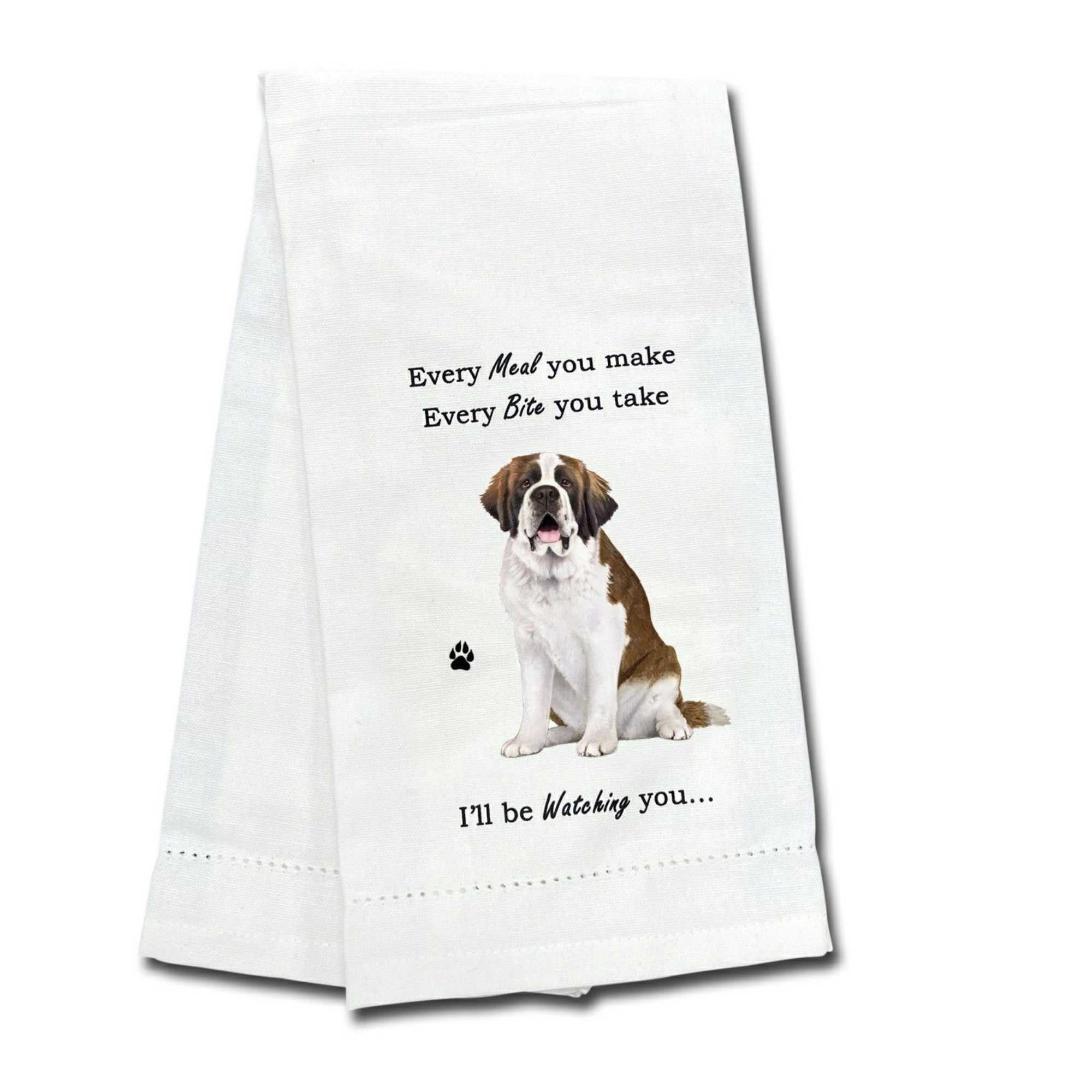 E & S Imports Saint Bernard Kitchen Towel - Thumbnail 3