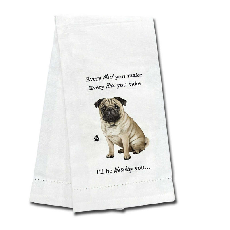 E & S Imports Pug Kitchen Towel - One Towel 26 Inch, - Dog Puppy Paw 71131 (61755)