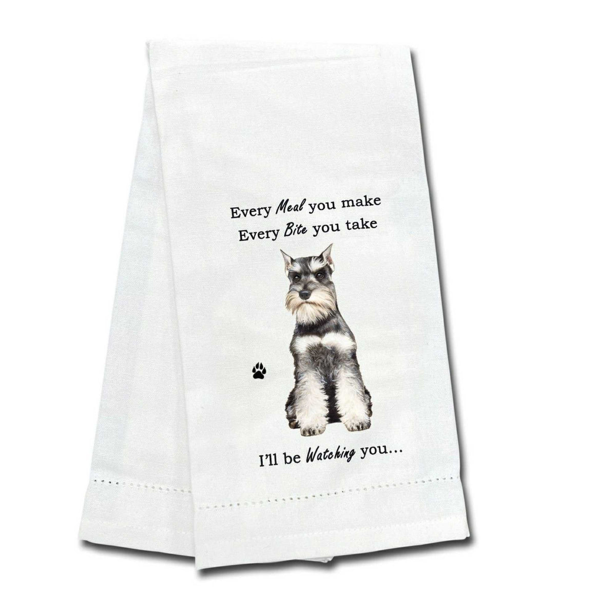 (61757) Schnauzer Cropped Kitchen Towel