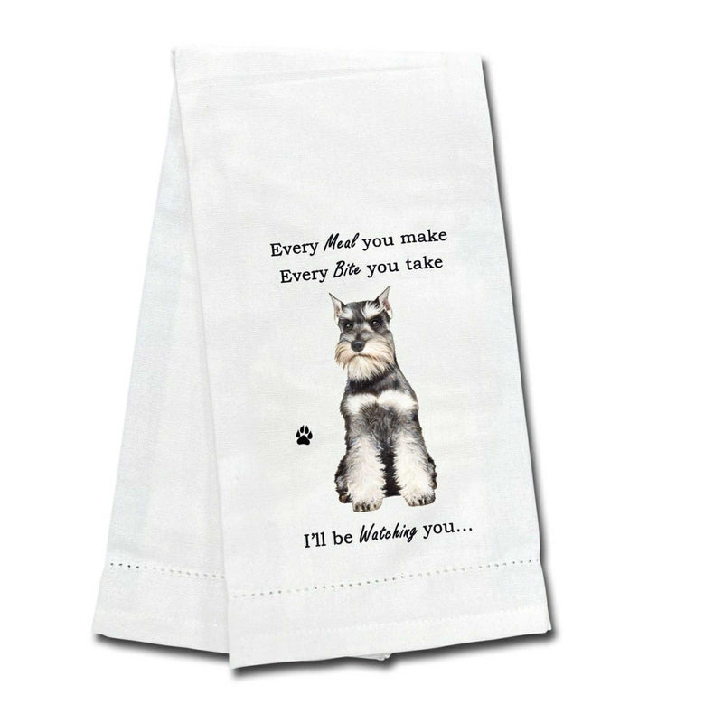 E & S Imports Schnauzer Cropped Kitchen Towel - One Towel 26 Inch, - Dog Puppy Paw 71134 (61757)