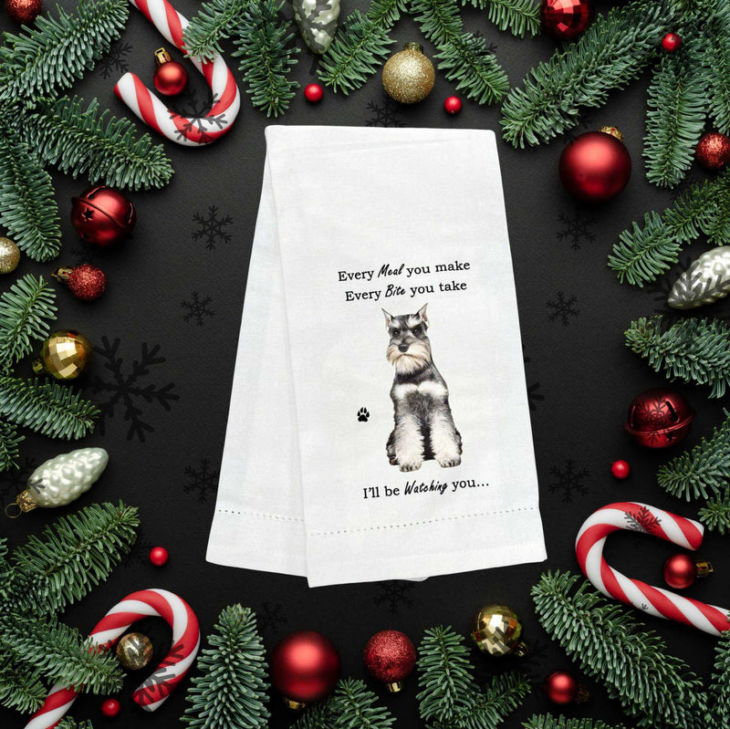 E & S Imports Schnauzer Cropped Kitchen Towel - - SBKGifts.com