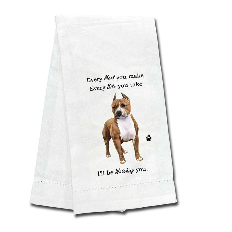 E & S Imports Pit Bull Brindle/Wht Kitchen Towel - One Towel 26 Inch, - Dog Puppy Paw 71126 (61758)