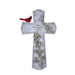 Roman Wall Cross Cardinal - One Hanging Cross 9.75 Inch, Polyresin - Wall Red Bird 14317 (61777)