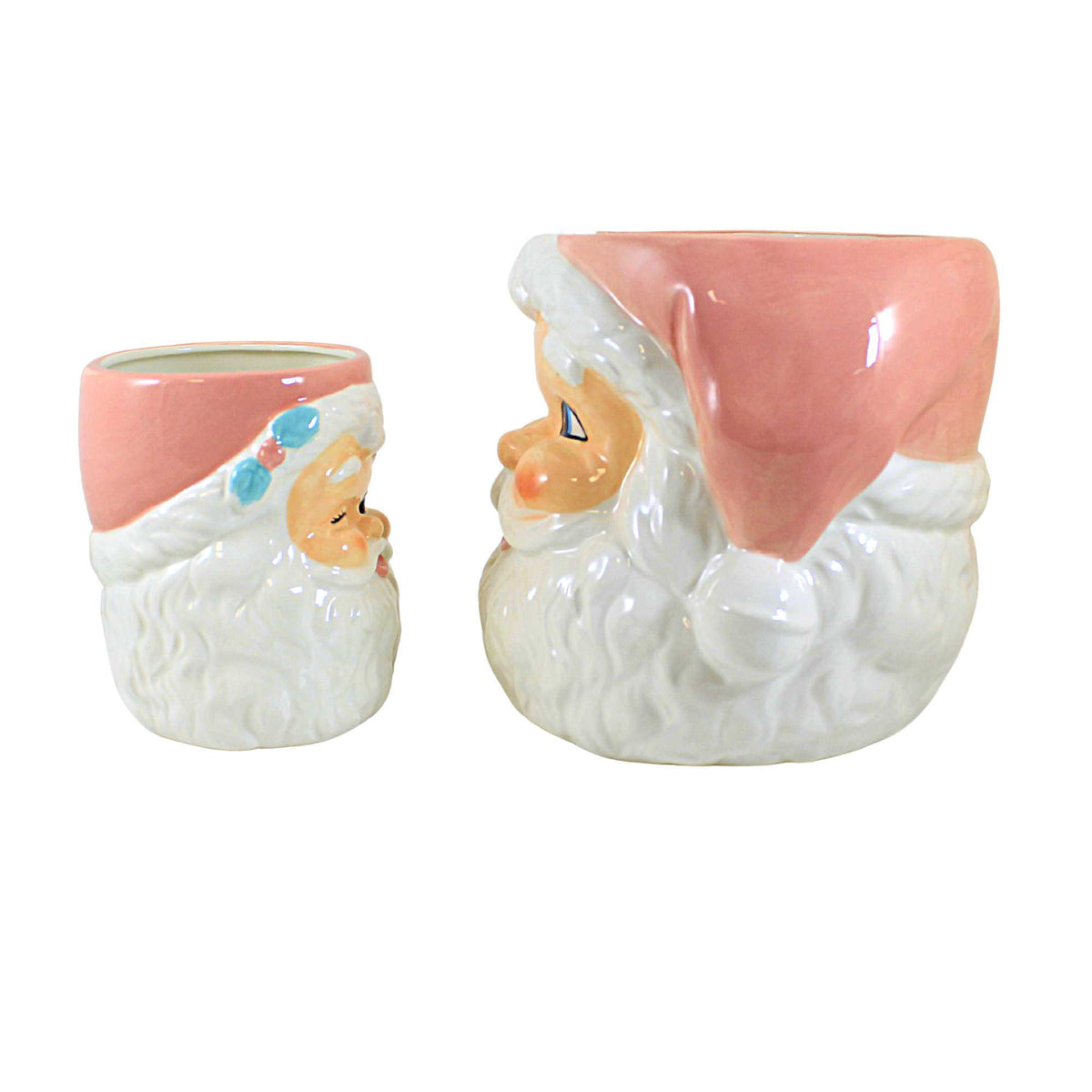 Transpac Retro-Looking Santa Nesting Bowls - - SBKGifts.com