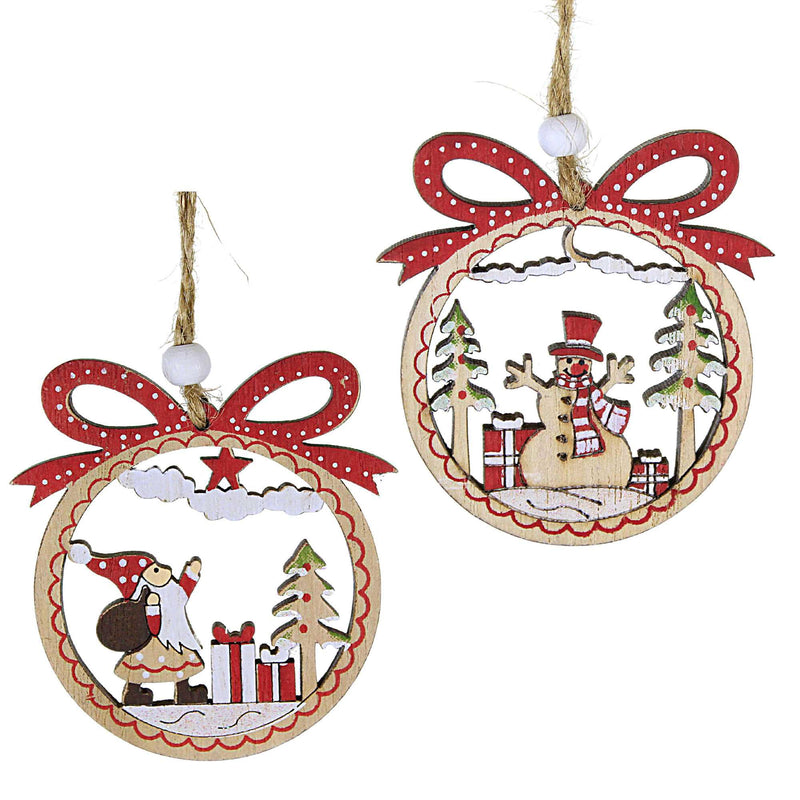 (61841) Holiday Laser Cut Wood Ornament