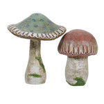 Ganz Sparkling Mushroom Set - Two Mushroom Figurines 7 Inch, Polyresin - Polka Dots Mx188803 (61849)