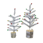 Ganz Silver Tinsel Tree Set - - SBKGifts.com