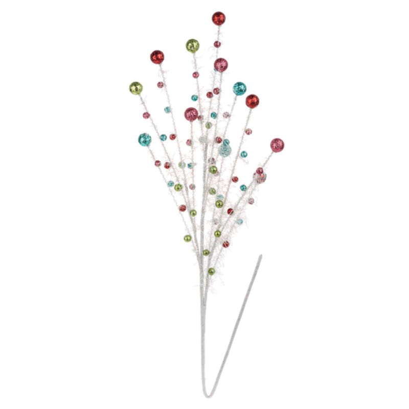Ganz Multi Color Ball Floral Spray - One Floral Ball Spray 33 Inch, Plastic - Tree Pick Multicolored Mx189428 (61856)