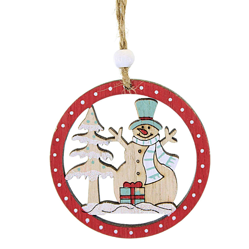 Ganz Winter Scene Wooden Ornament - - SBKGifts.com