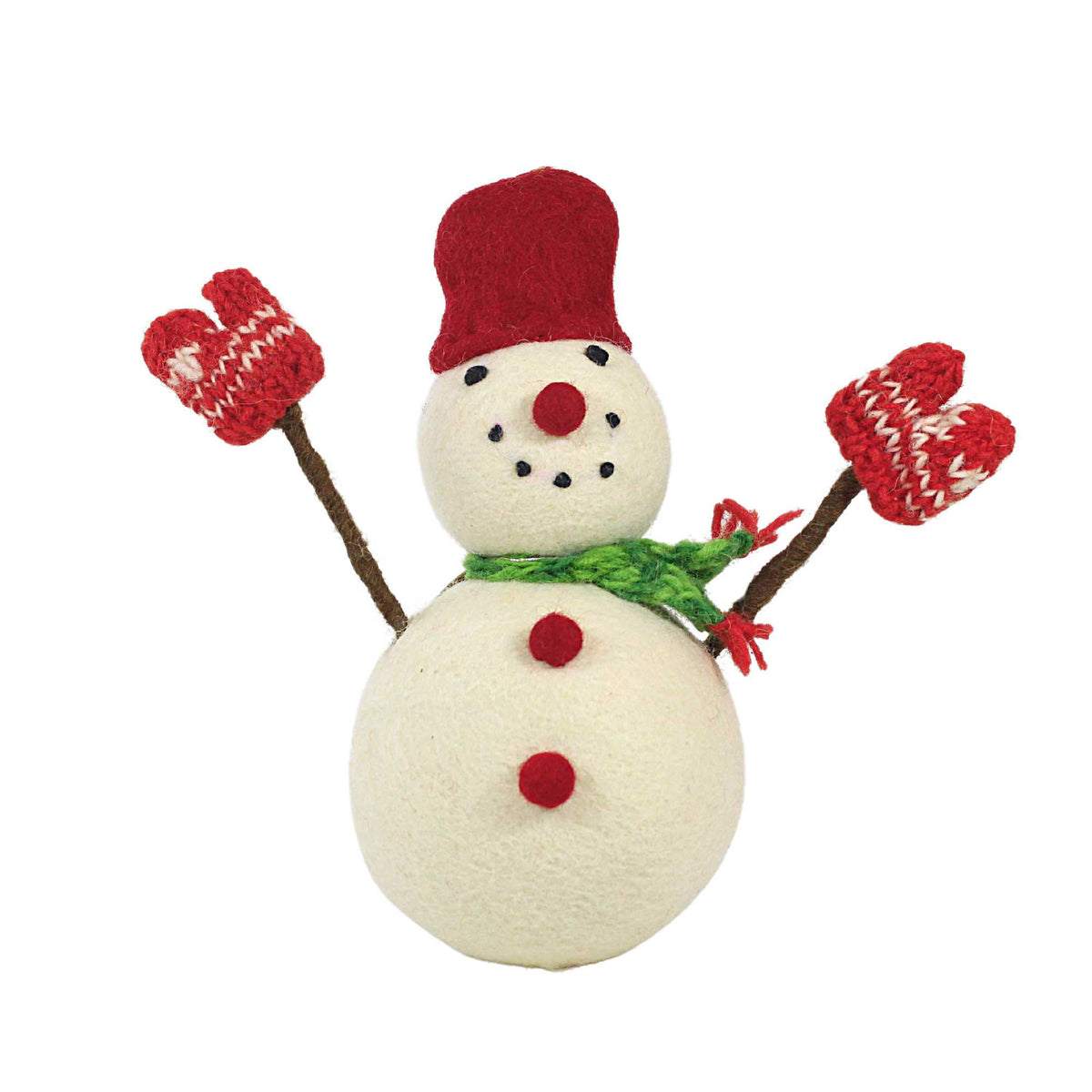 (61887) Snowman With Knitted Gloves