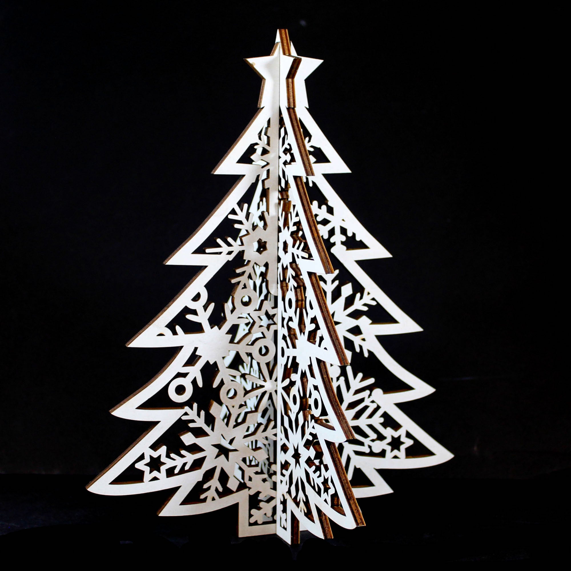 Ganz Laser Cut Christmas Tree - One Tree 10 Inch, Wood - Star
