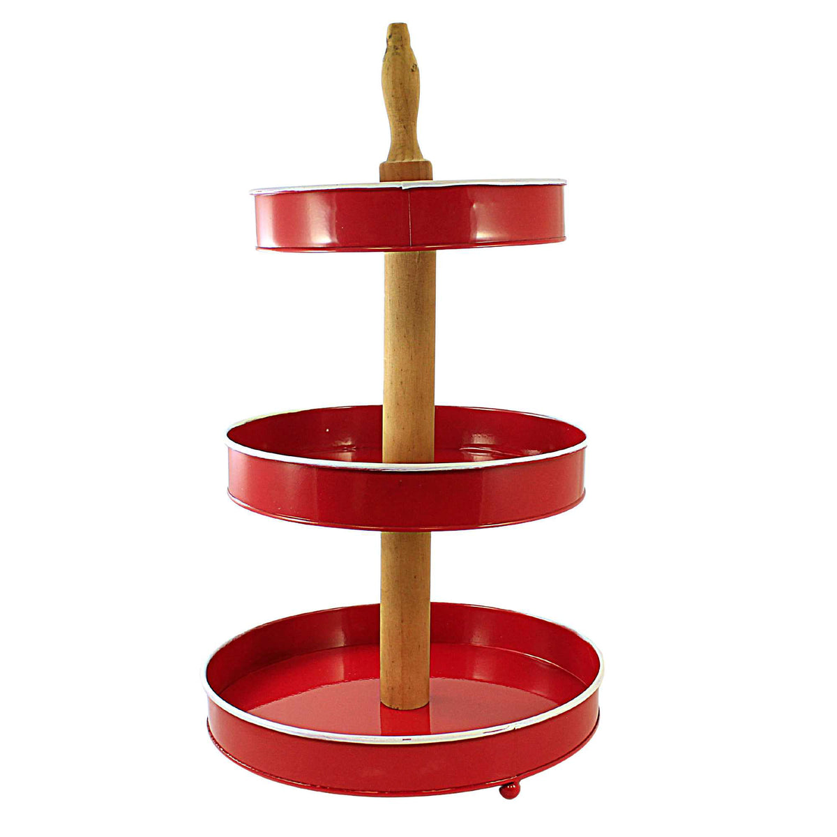 Ganz Red/White 3 Tier Pedestal Stand - - SBKGifts.com