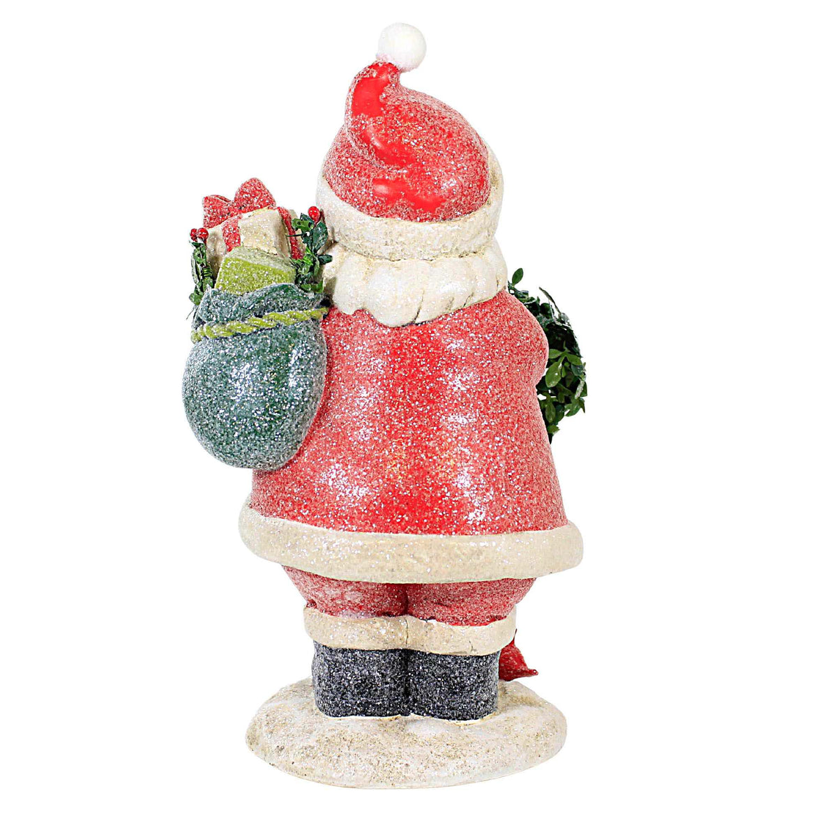 Ganz Glittery Santa With Cardinal Figurine - - SBKGifts.com