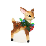 Ganz Reto-Looking Reindeer Figurine - One Figurine 4 Inch, Ceramic - Battery Operated Mx184866 (61911)