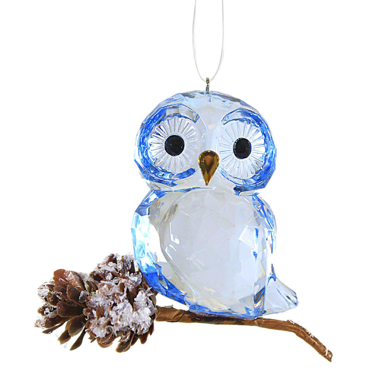 Crystal Expressions Pinecone Owl Ornament - One Ornament 3 Inch, Acrylic - Faceted Bird Acryx268 (61920)