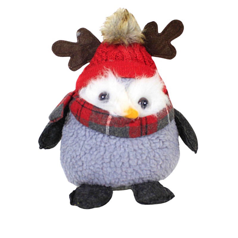Ganz Owl With Reindeer Hat - One Plush Figurine 8.5 Inch, Polyester - Plush Knitted Hat Antlers Mx184360 (61943)